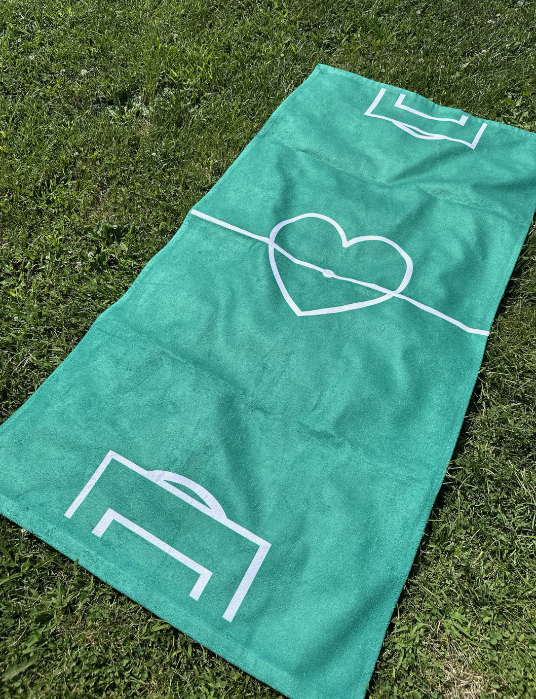 Soccer Field Beach Towel