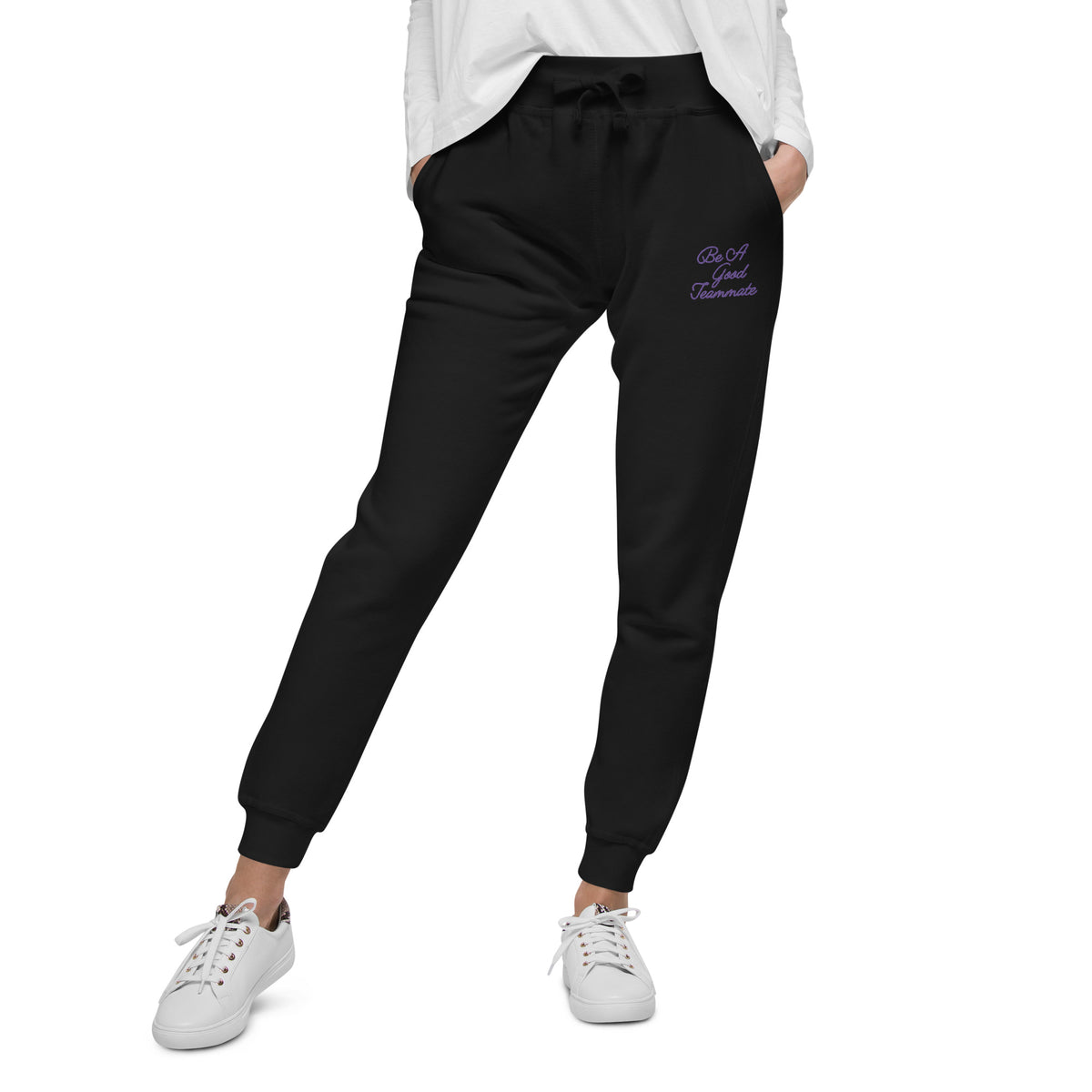 Be A Good Teammate Embroidered Joggers