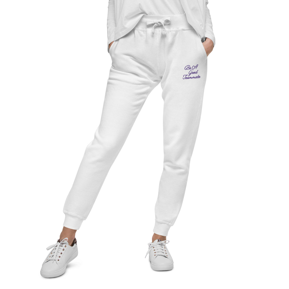 Be A Good Teammate Embroidered Joggers