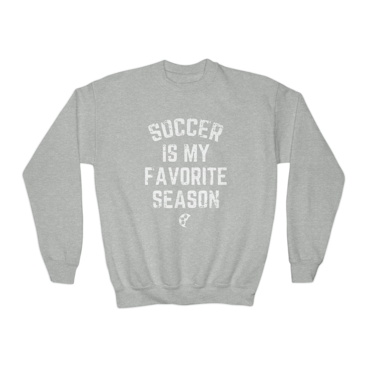 Soccer Is My Favorite Season Youth Crewneck Sweatshirt