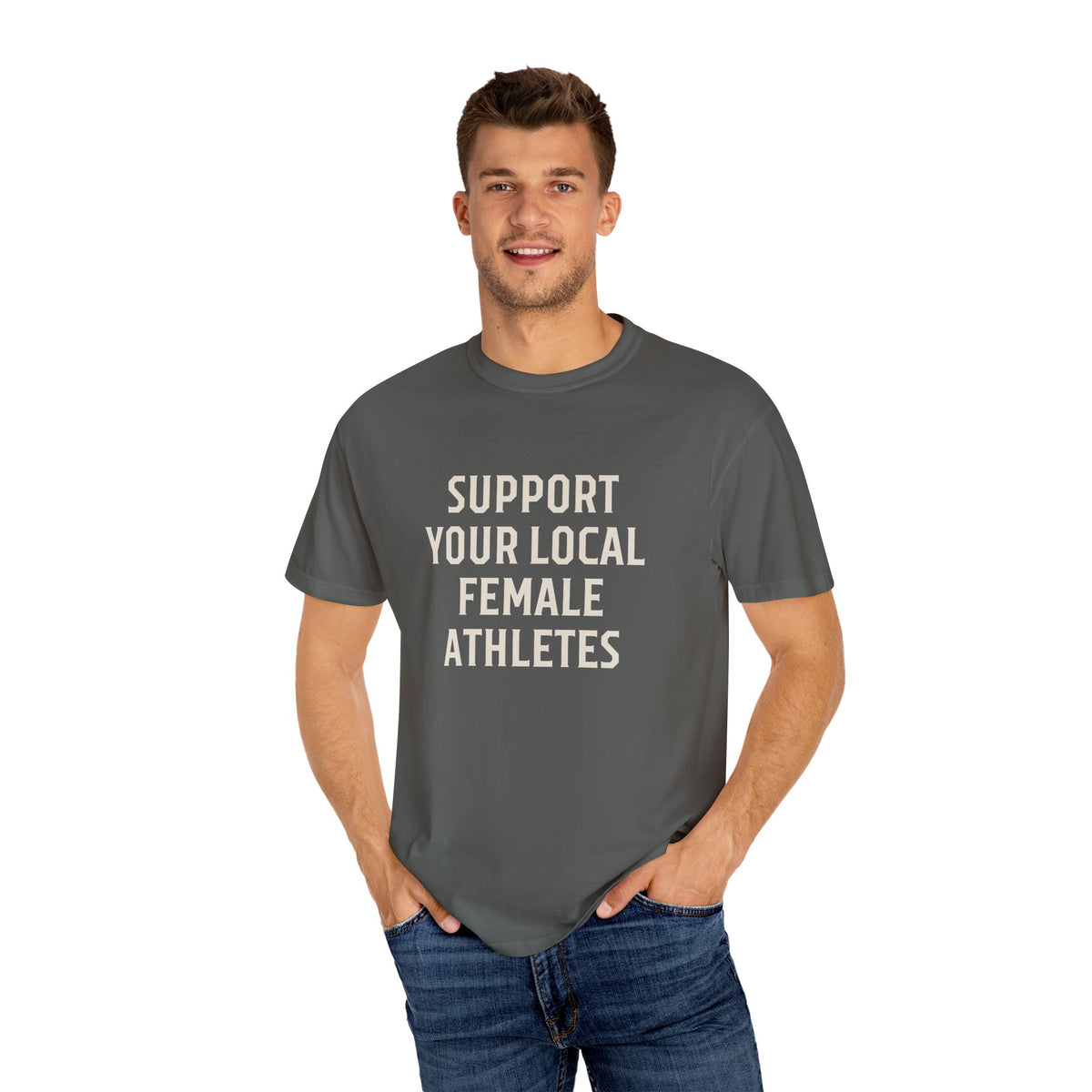 Support Your Local Female Athlete Adult T-Shirt