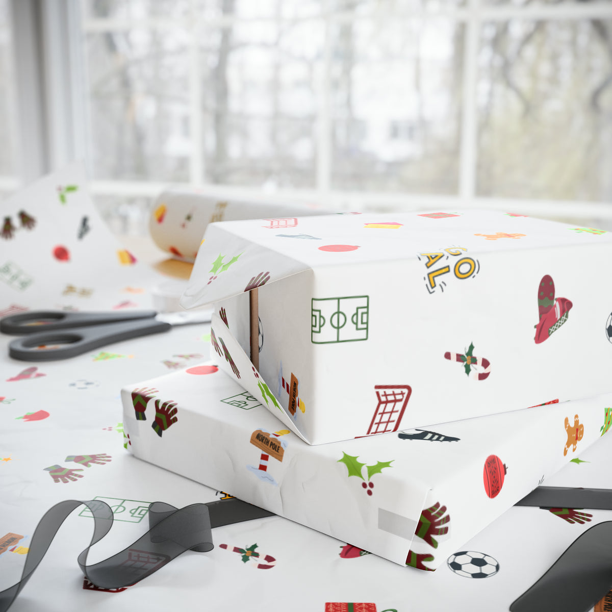 Soccer Holiday Wrapping Paper