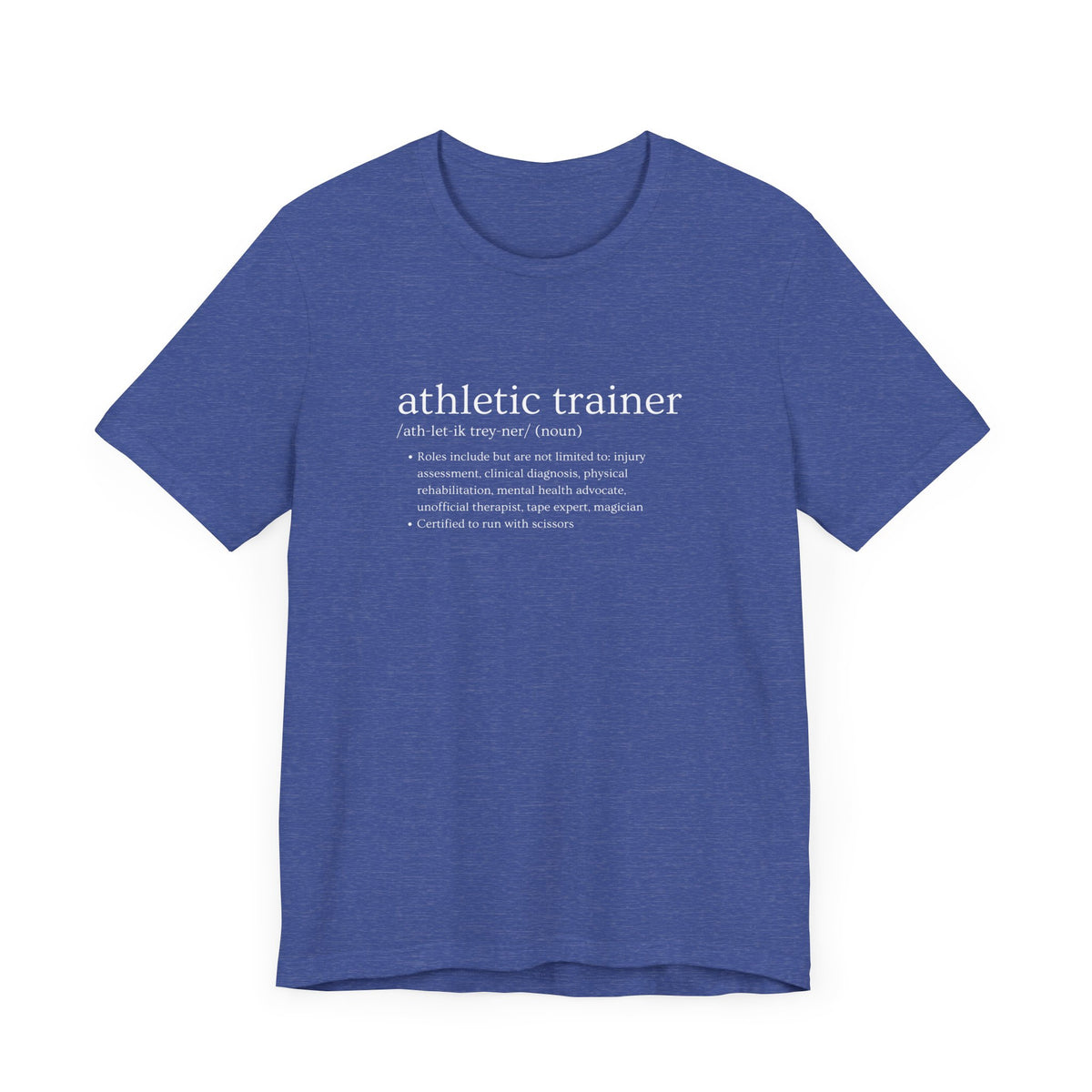 Athletic Trainer Definition Adult T-Shirt