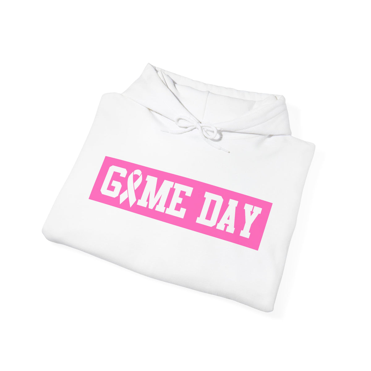 GAME DAY Breast Cancer Adult Hooded Sweatshirt