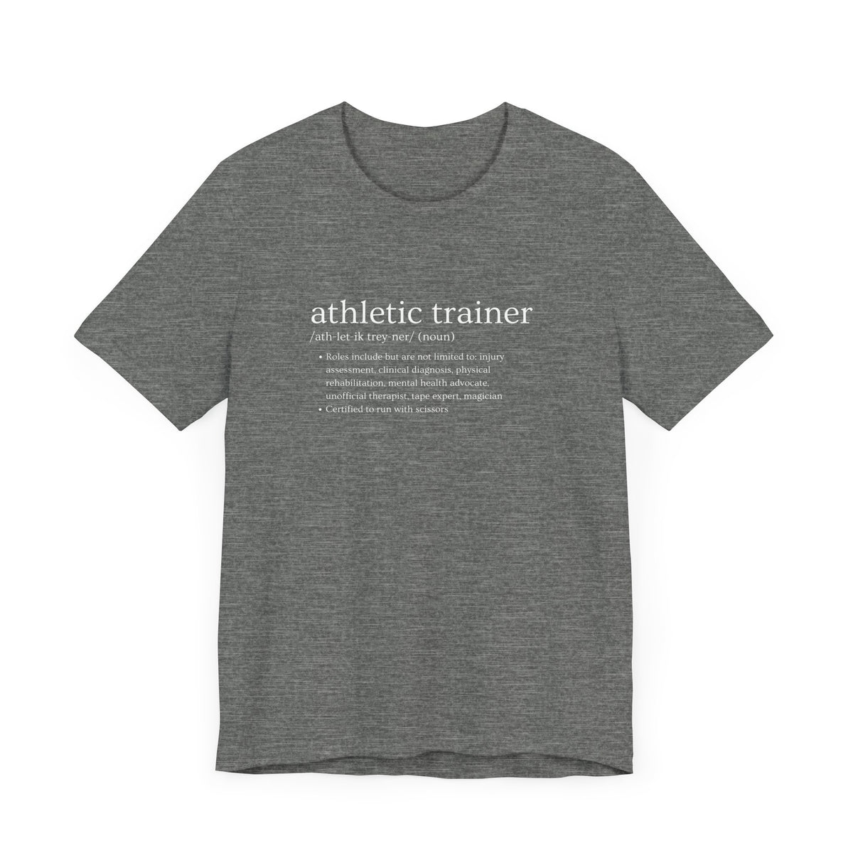 Athletic Trainer Definition Adult T-Shirt