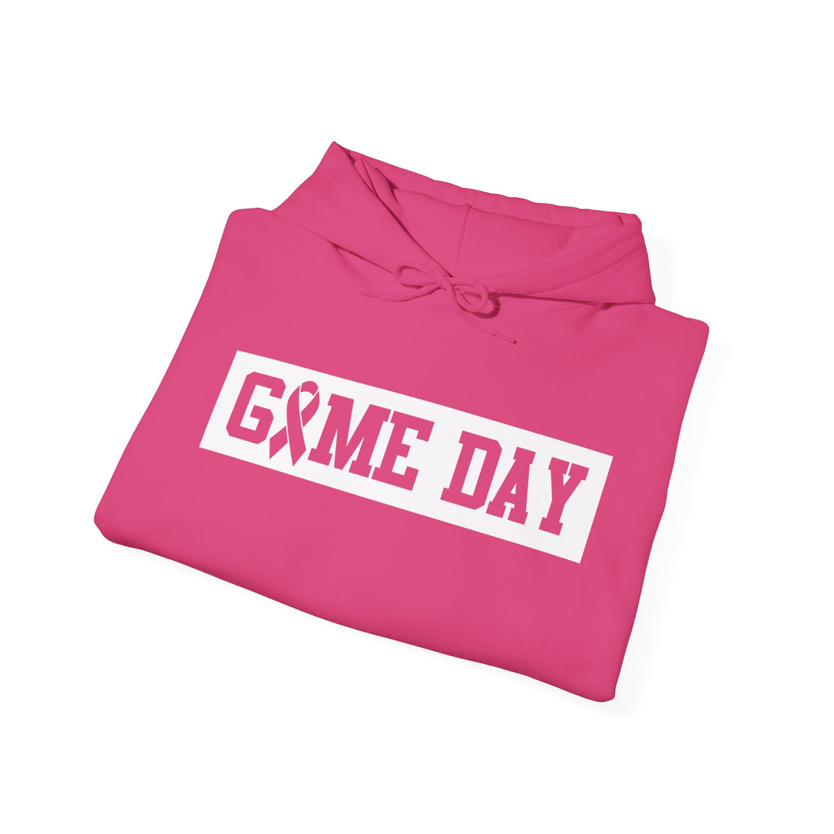 GAME DAY Breast Cancer Adult Hooded Sweatshirt