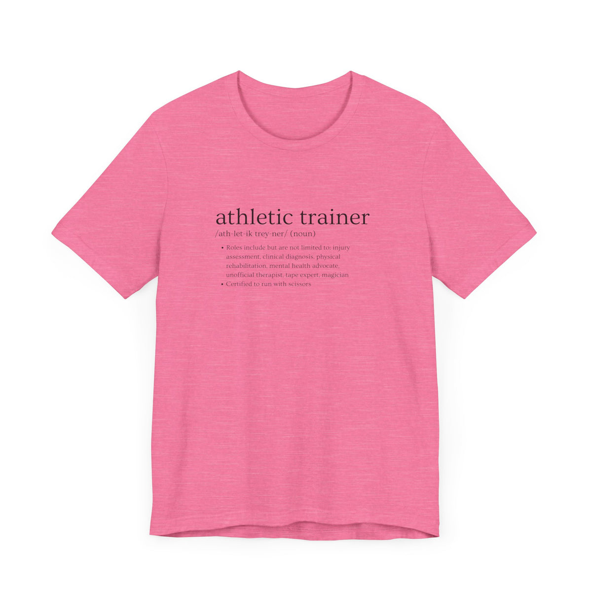 Athletic Trainer Definition Adult T-Shirt