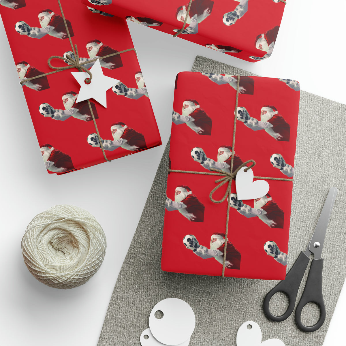 Goalie Santa Wrapping Paper