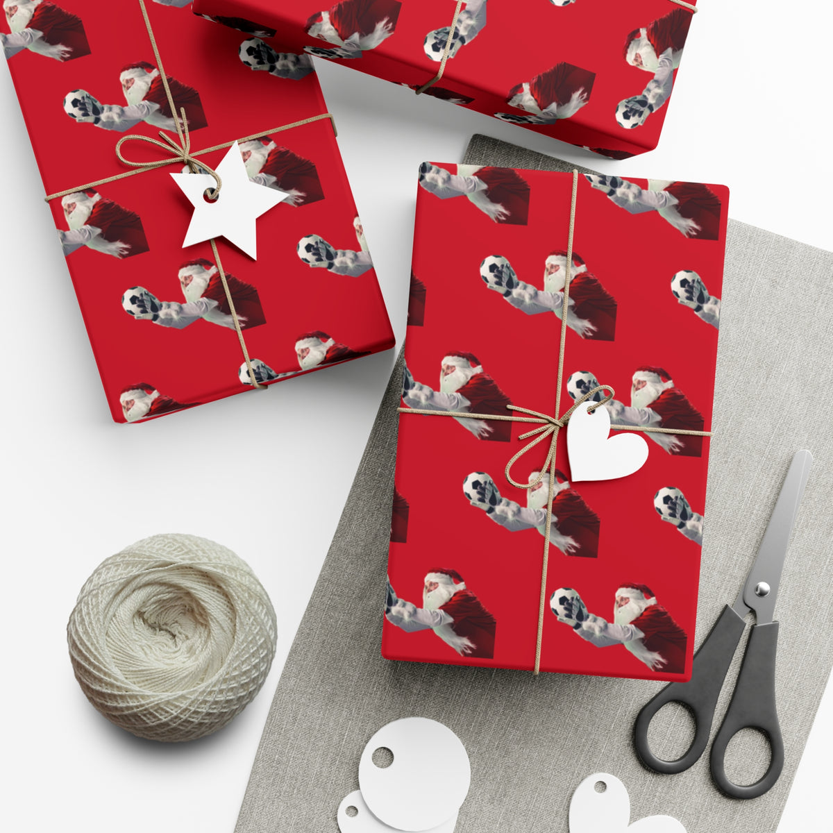 Goalie Santa Wrapping Paper