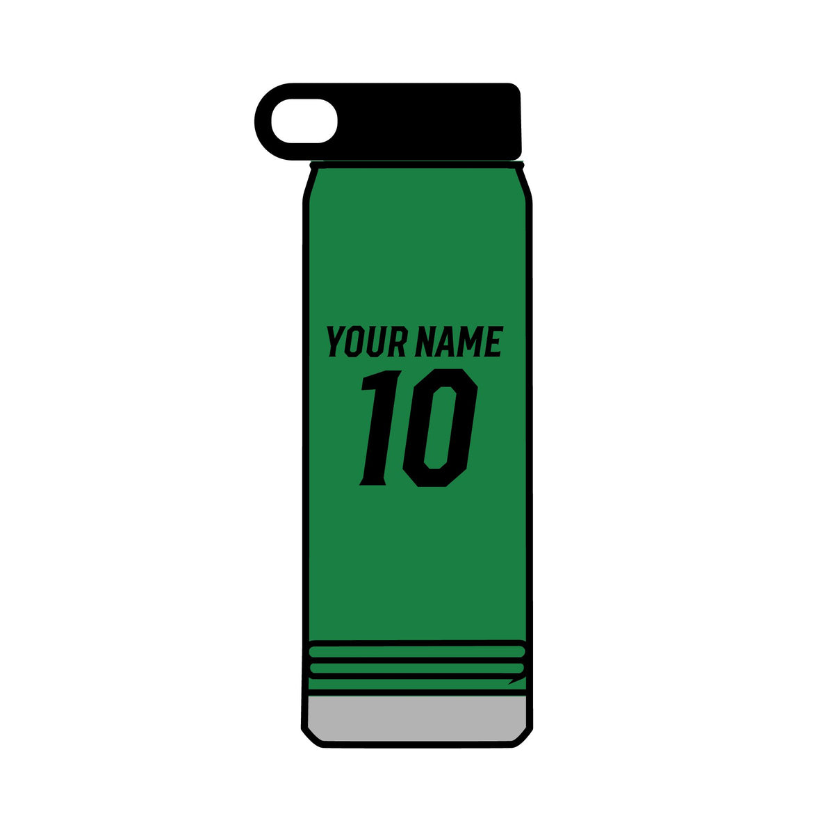 Name and Number Customized Water Bottle