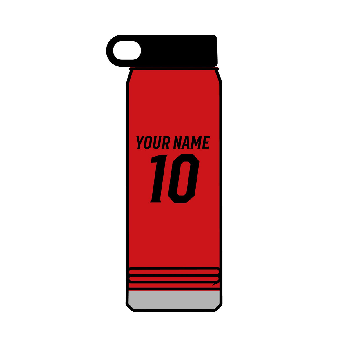 Name and Number Customized Water Bottle