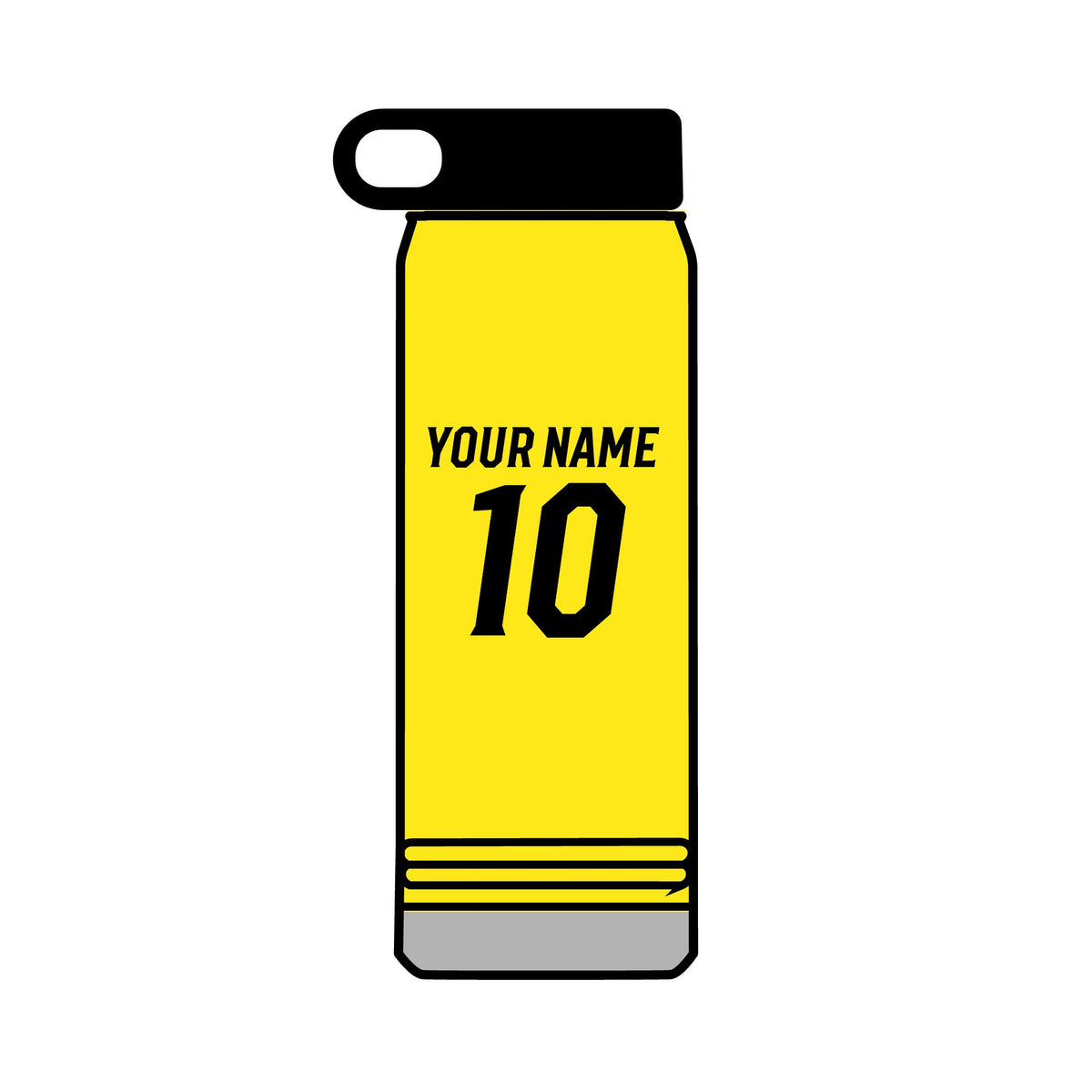 Name and Number Customized Water Bottle