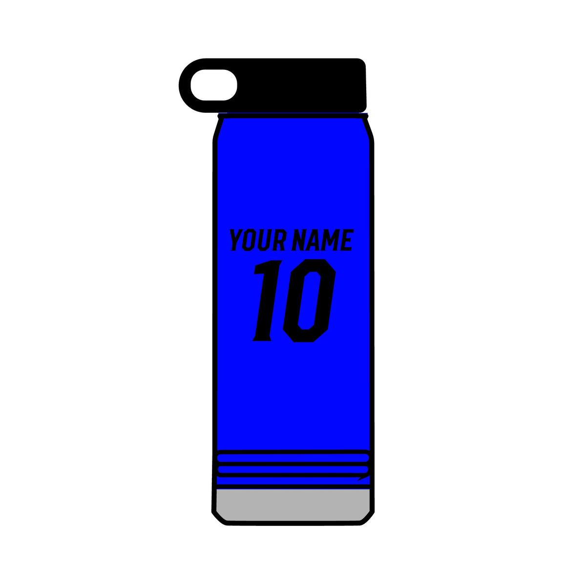 Name and Number Customized Water Bottle