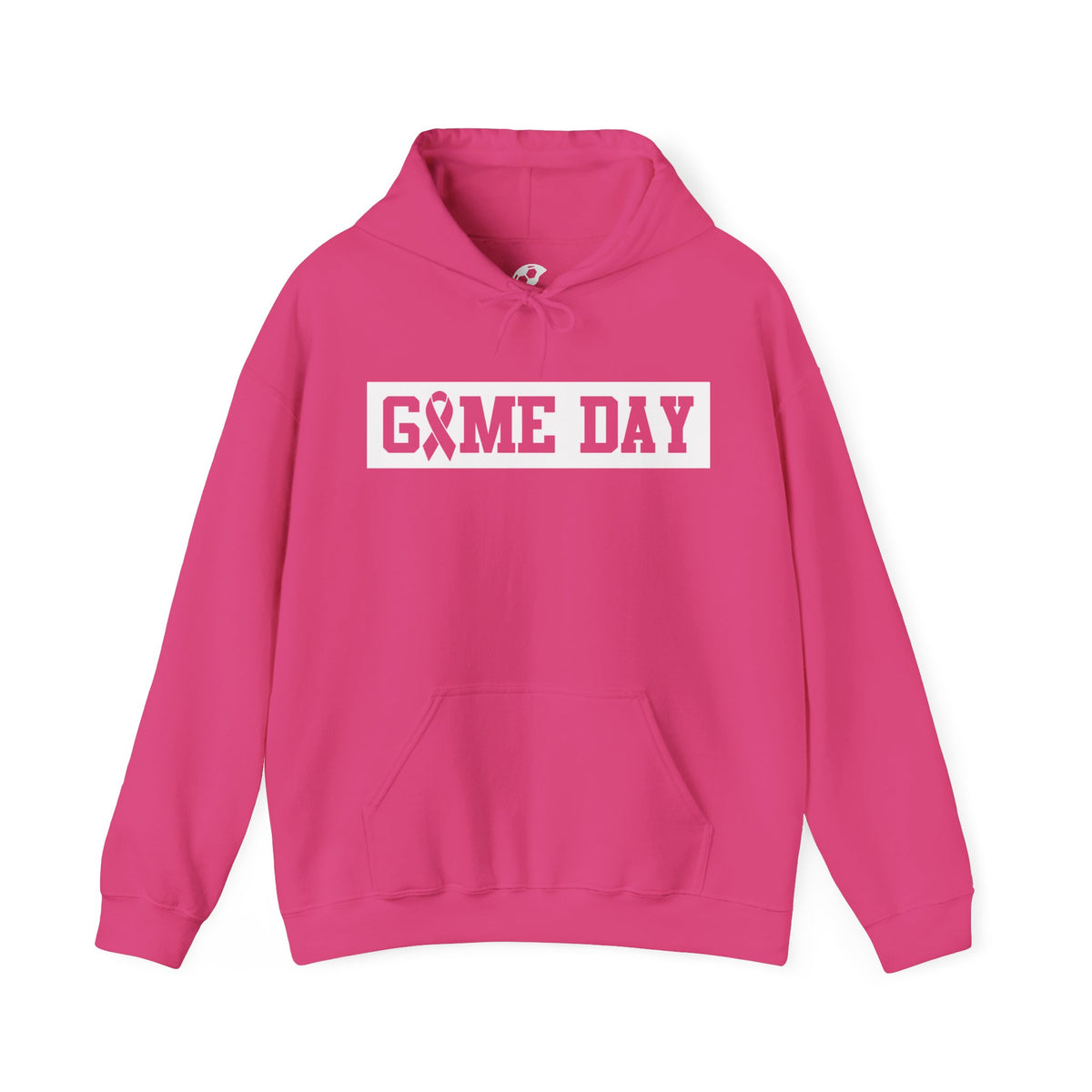 GAME DAY Breast Cancer Adult Hooded Sweatshirt