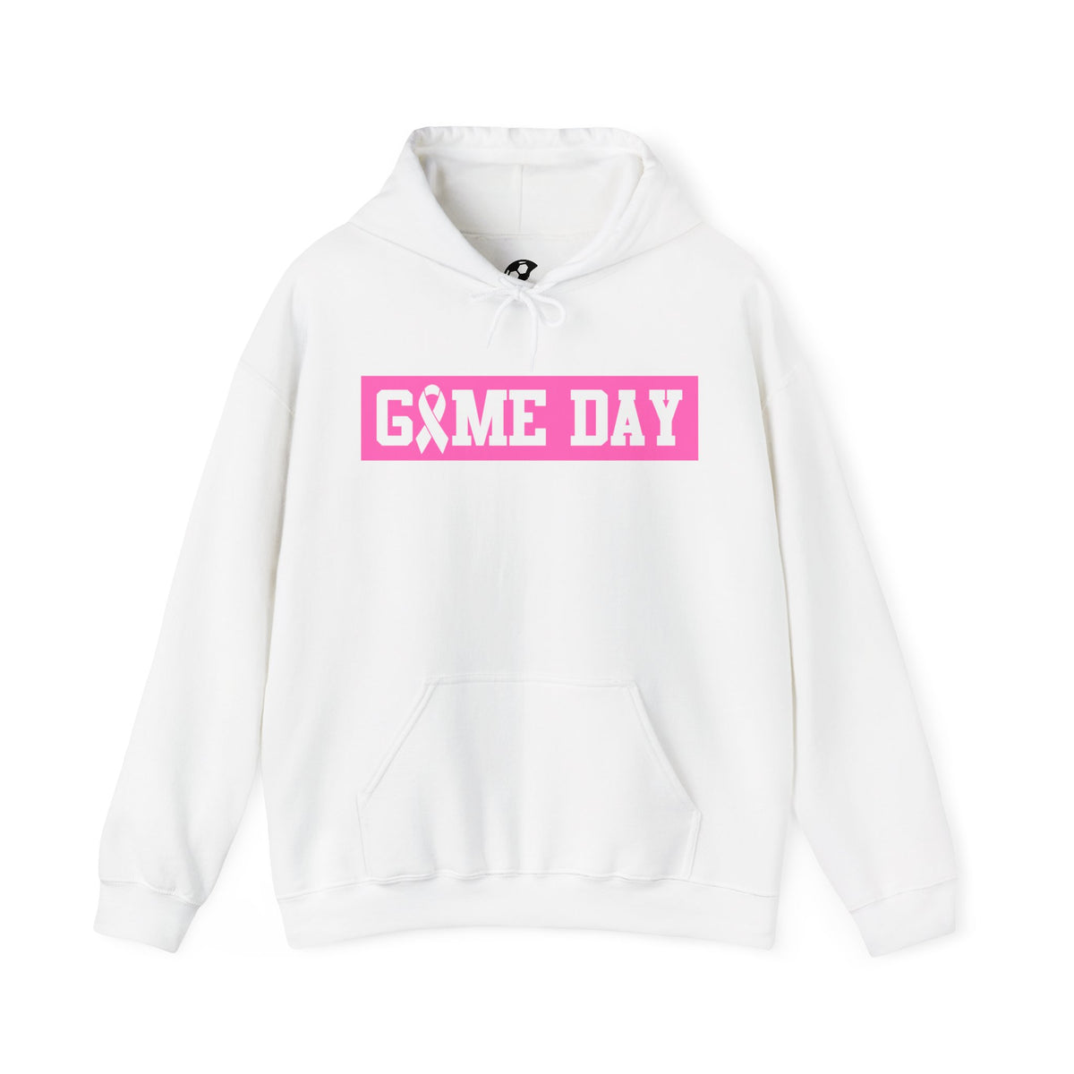 GAME DAY Breast Cancer Adult Hooded Sweatshirt