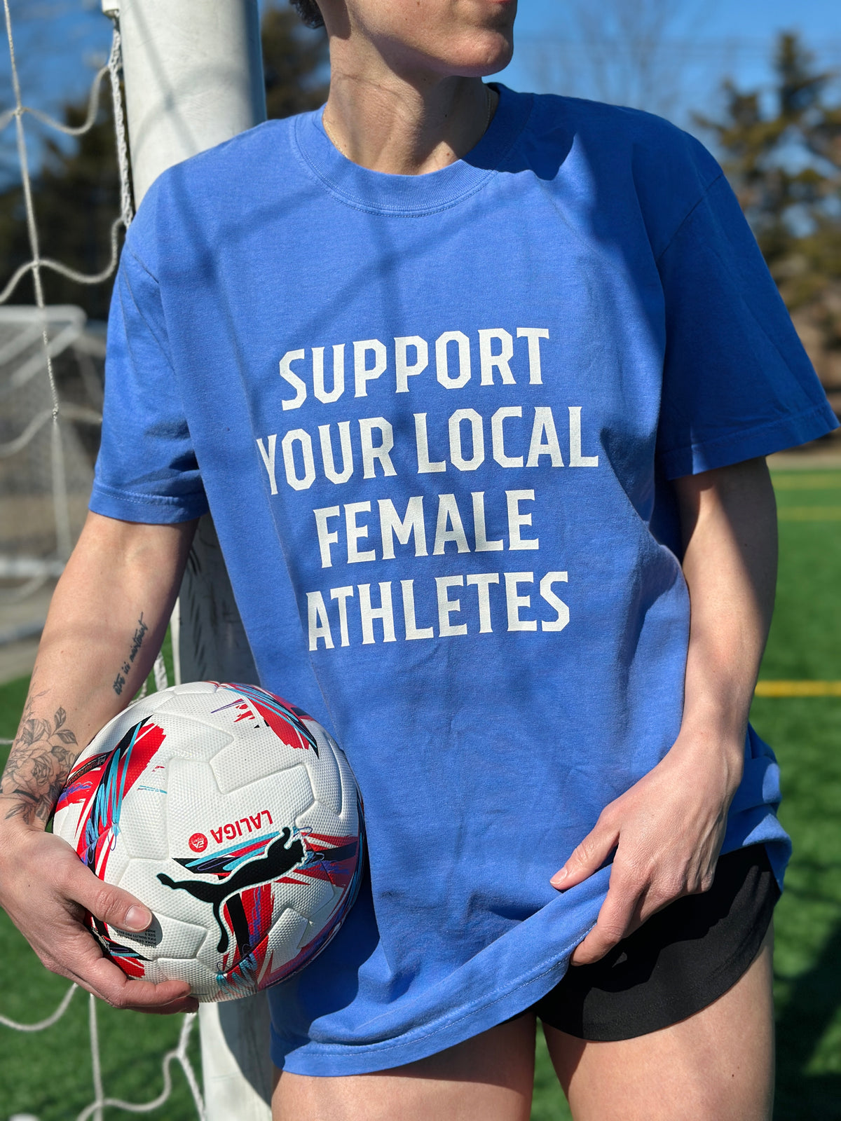 Support Your Local Female Athletes Adult T-Shirt