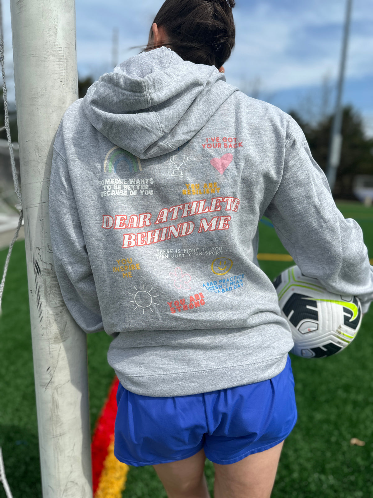 Dear Athlete Behind Me Adult Hooded Sweatshirt