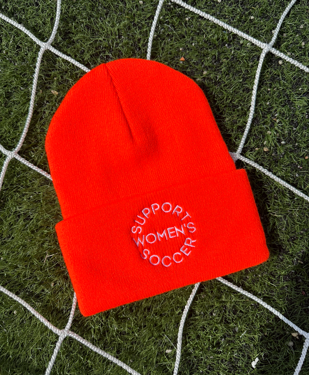 Support Women's Soccer Embroidered Beanie
