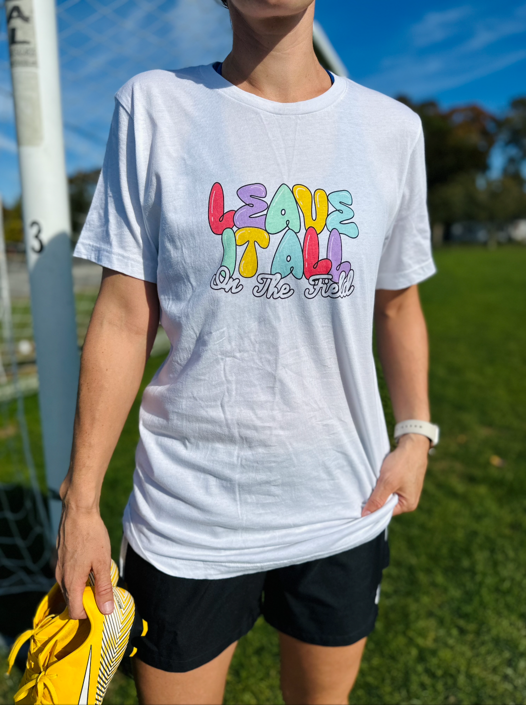 Leave It All On The Field Bubble Adult T-Shirt