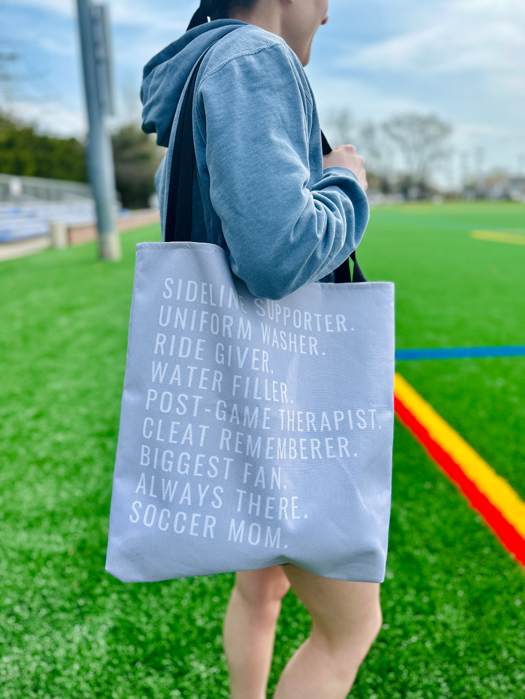 Biggest Fan, Always There, Soccer Mom Tote Bag