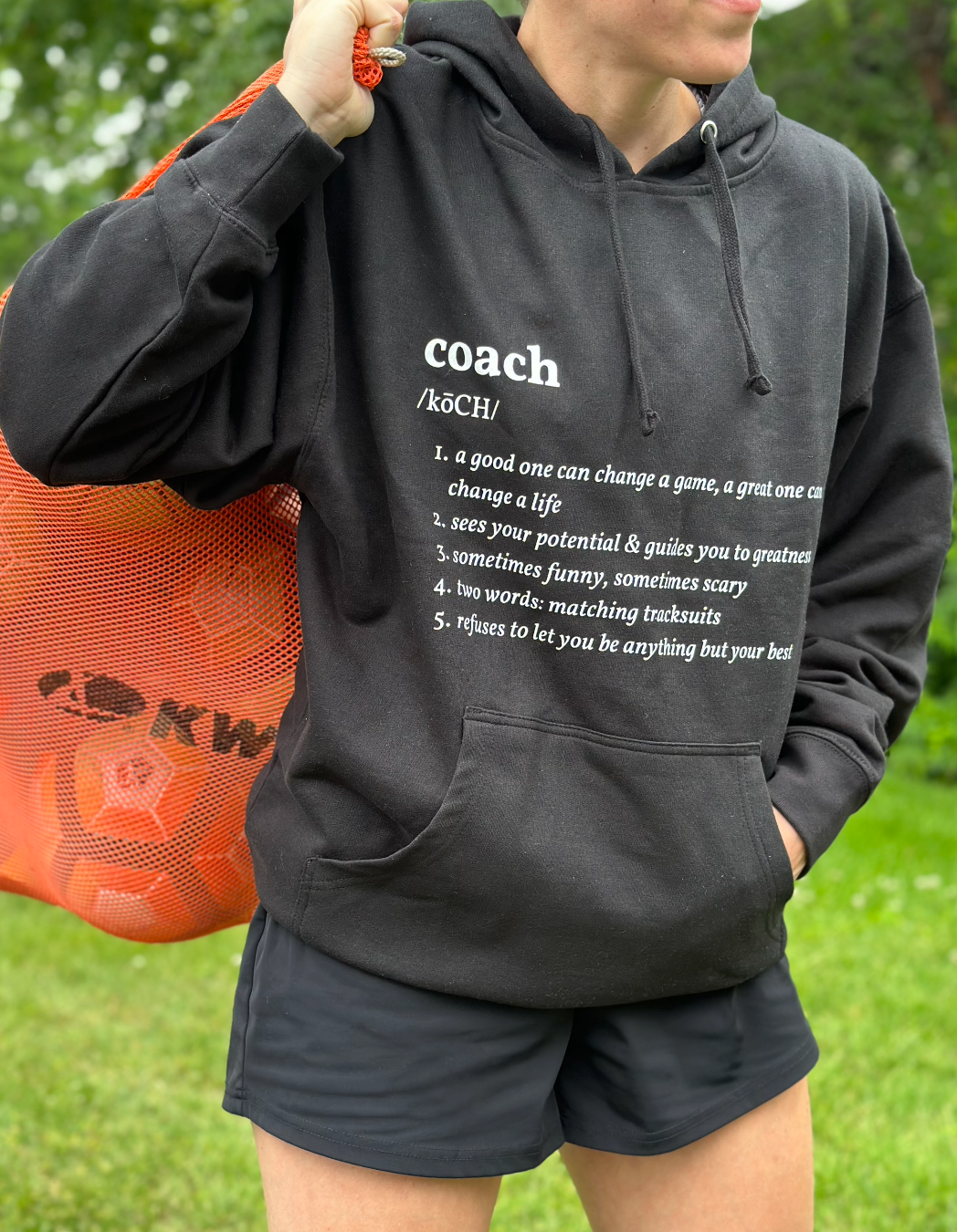 Coach Definition Adult Hooded Sweatshirt