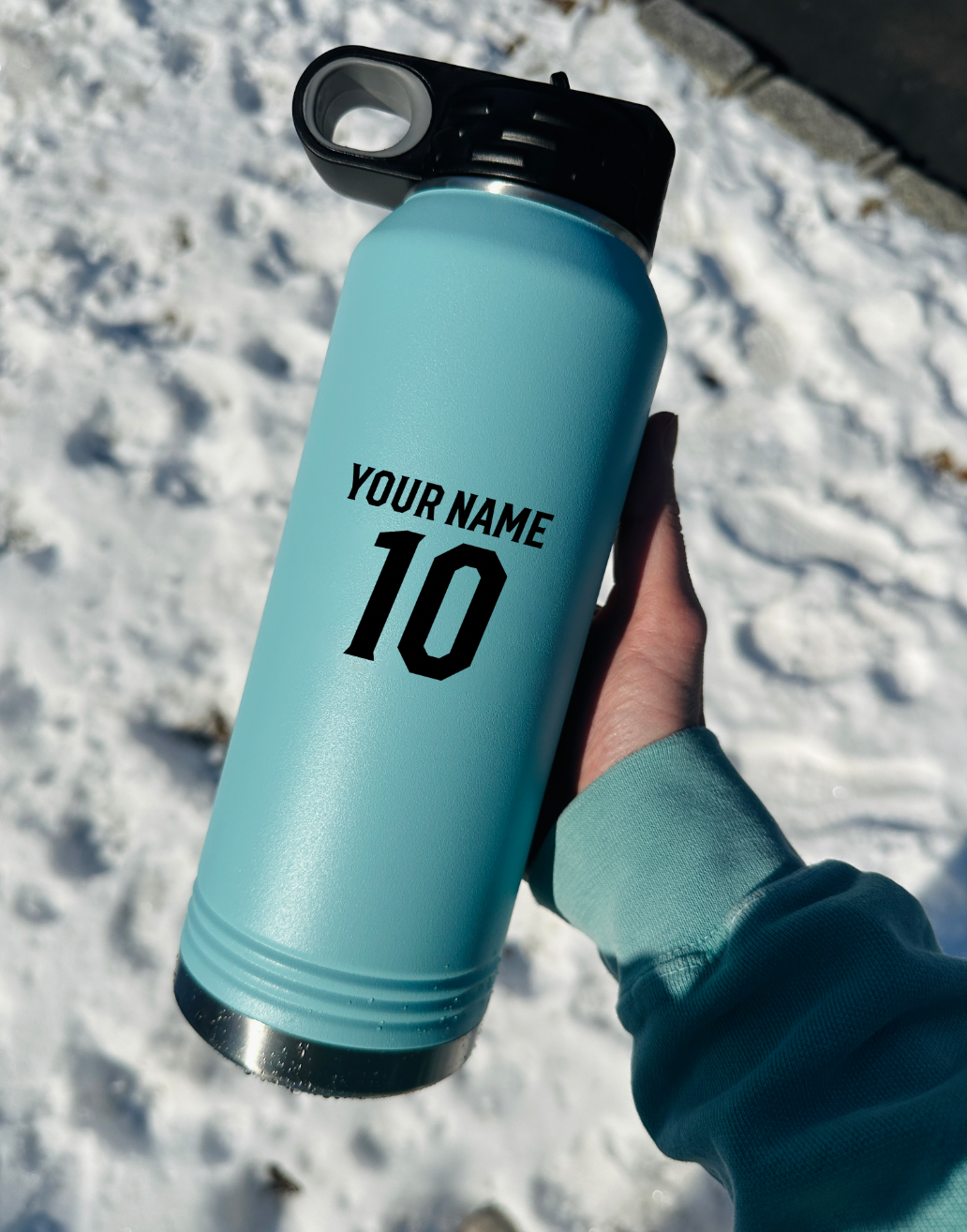 Name and Number Customized Water Bottle