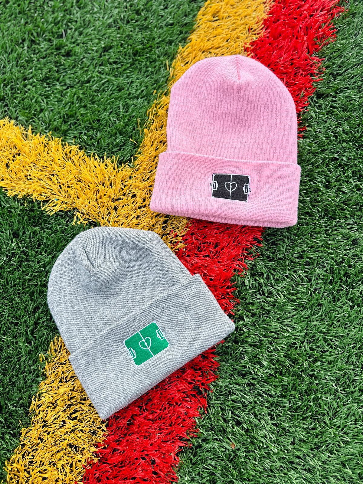 Soccer Love Field Embroidered Beanie