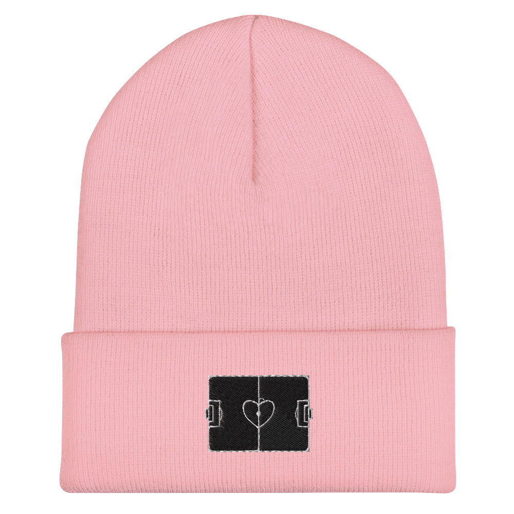 Soccer Love Field Embroidered Beanie