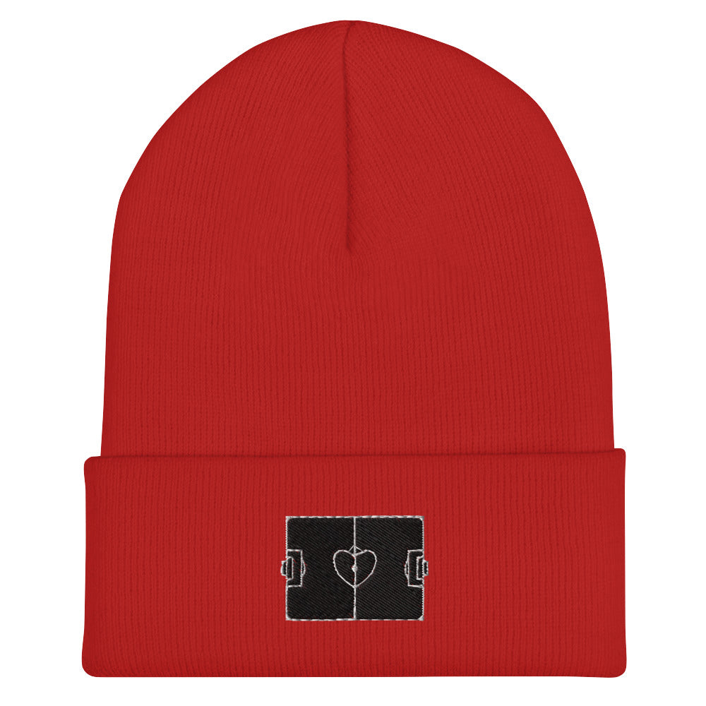 Soccer Love Field Embroidered Beanie