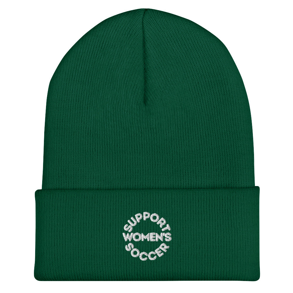 Support Women's Soccer Embroidered Beanie