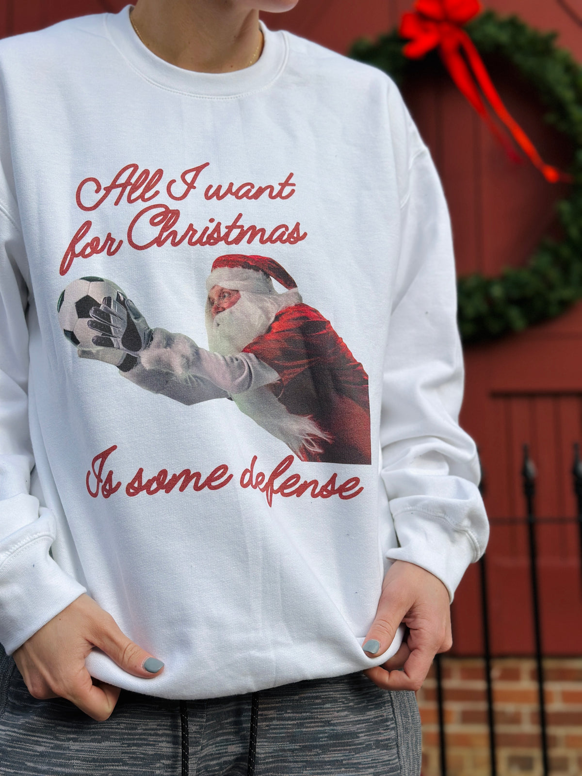 Santa Goal Keeper Crewneck Sweatshirt