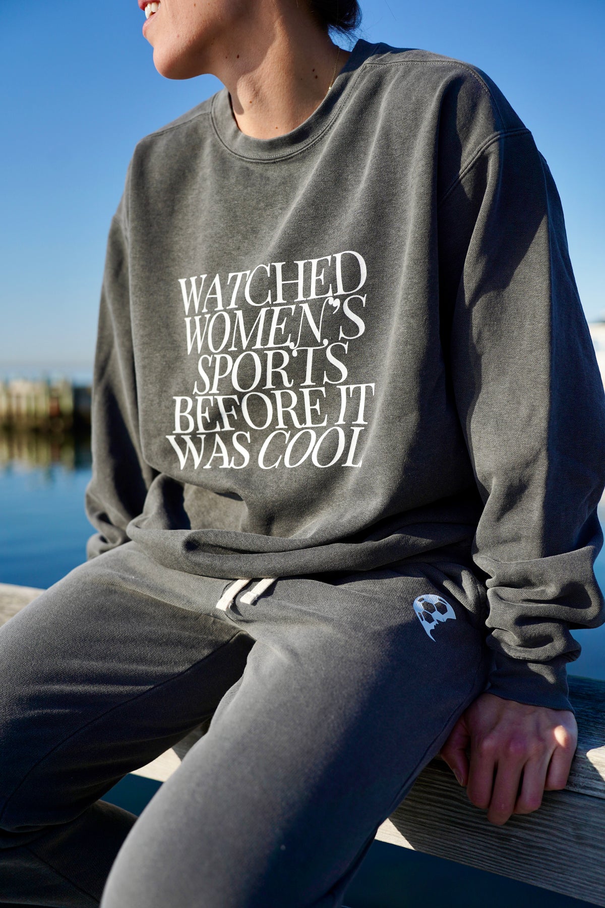 Watched Women's Sports Before It Was Cool Adult Crewneck Sweatshirt