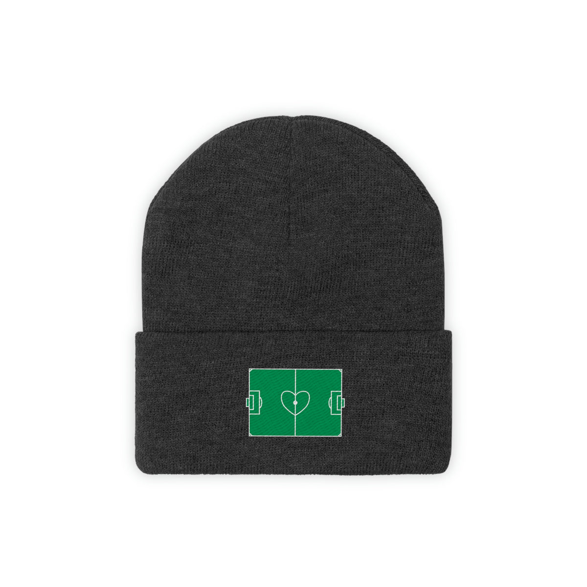 Soccer Love Field Embroidered Beanie