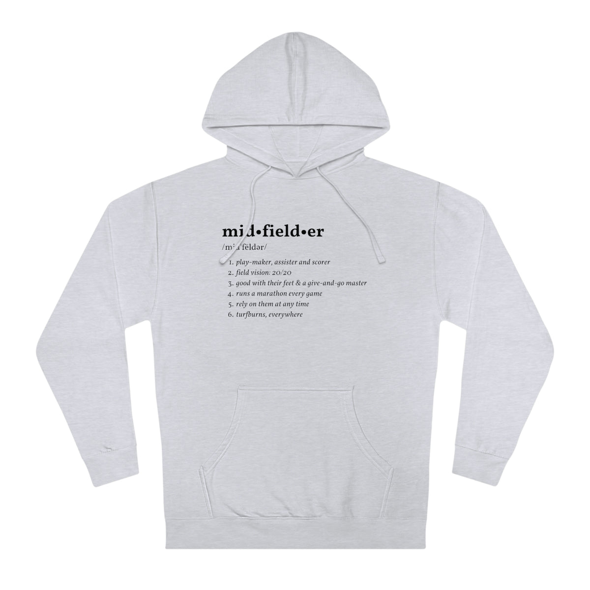 Midfielder Definition Adult Hooded Sweatshirt