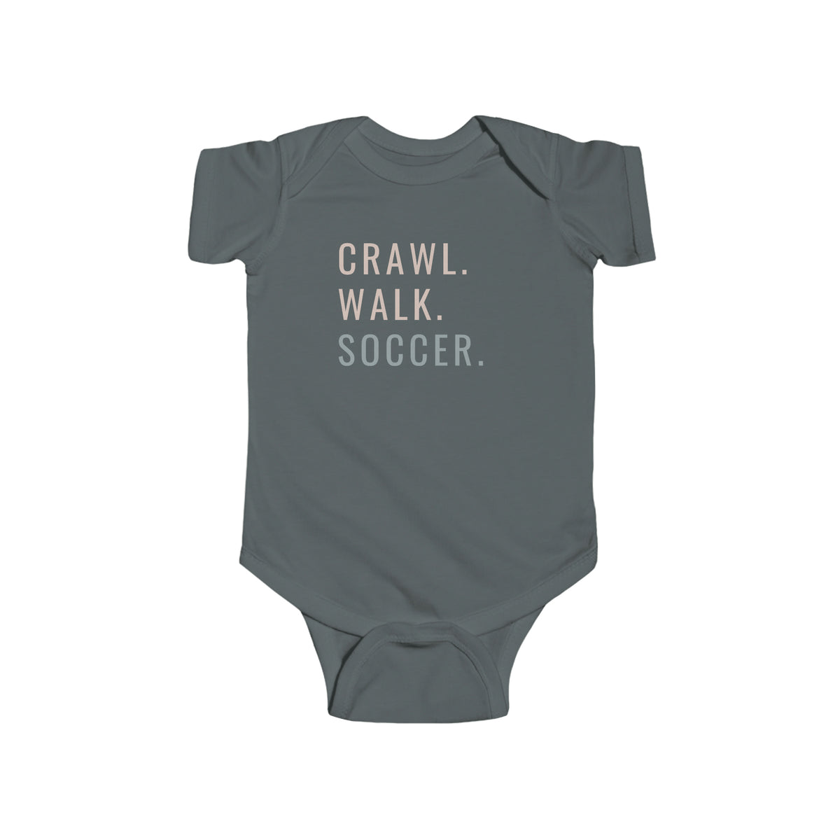 Crawl, Walk, Soccer Baby Onesie