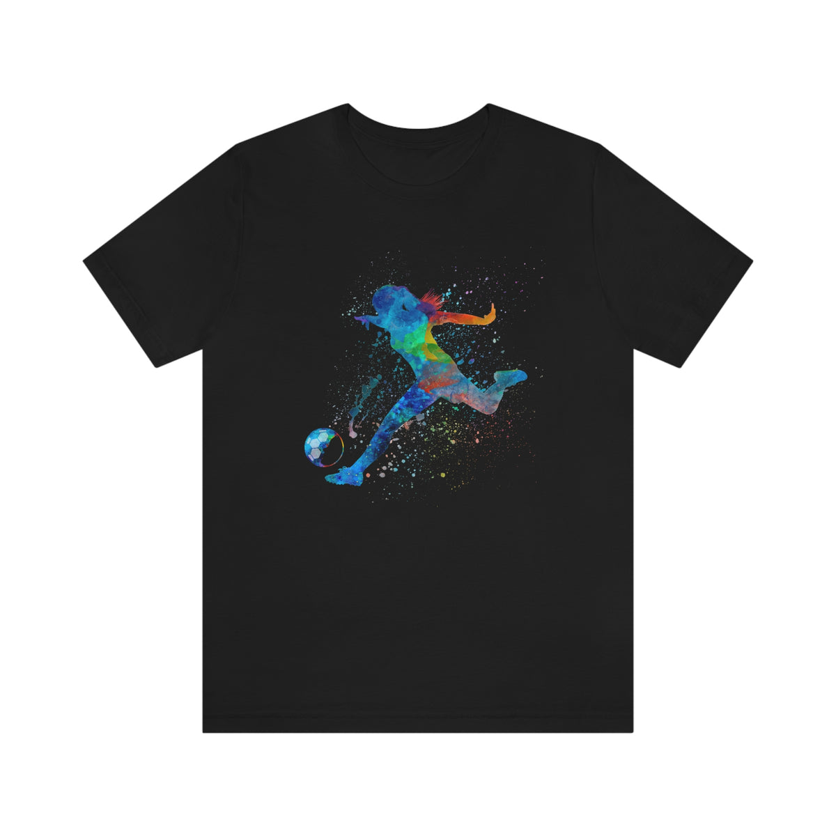 Watercolor Ladyballer Adult T-Shirt