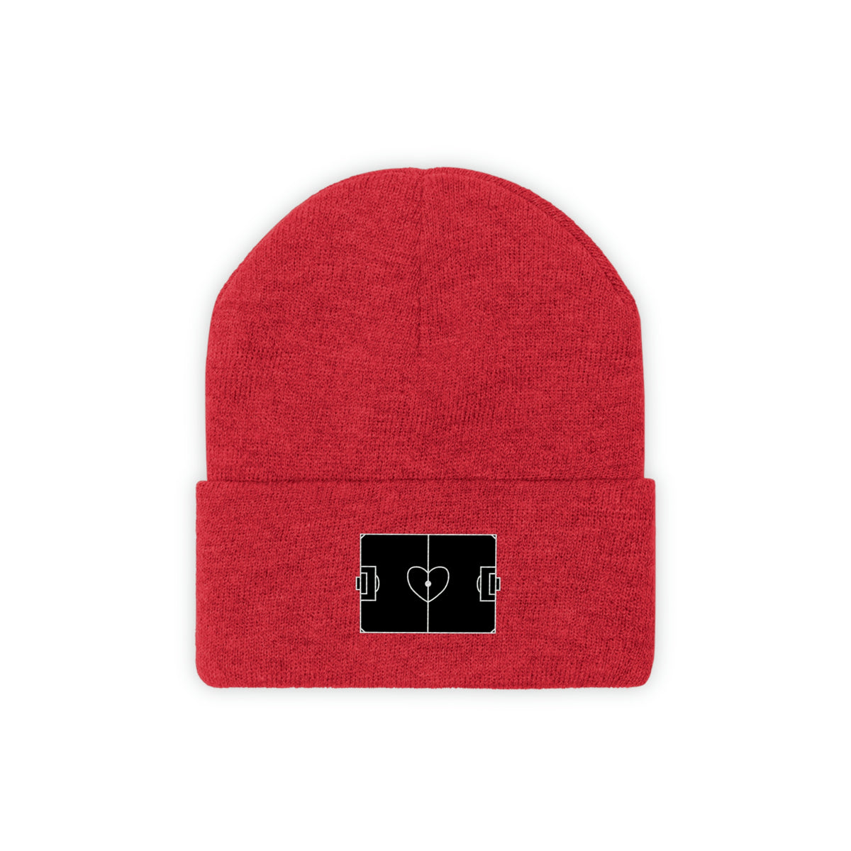 Soccer Love Field Embroidered Beanie