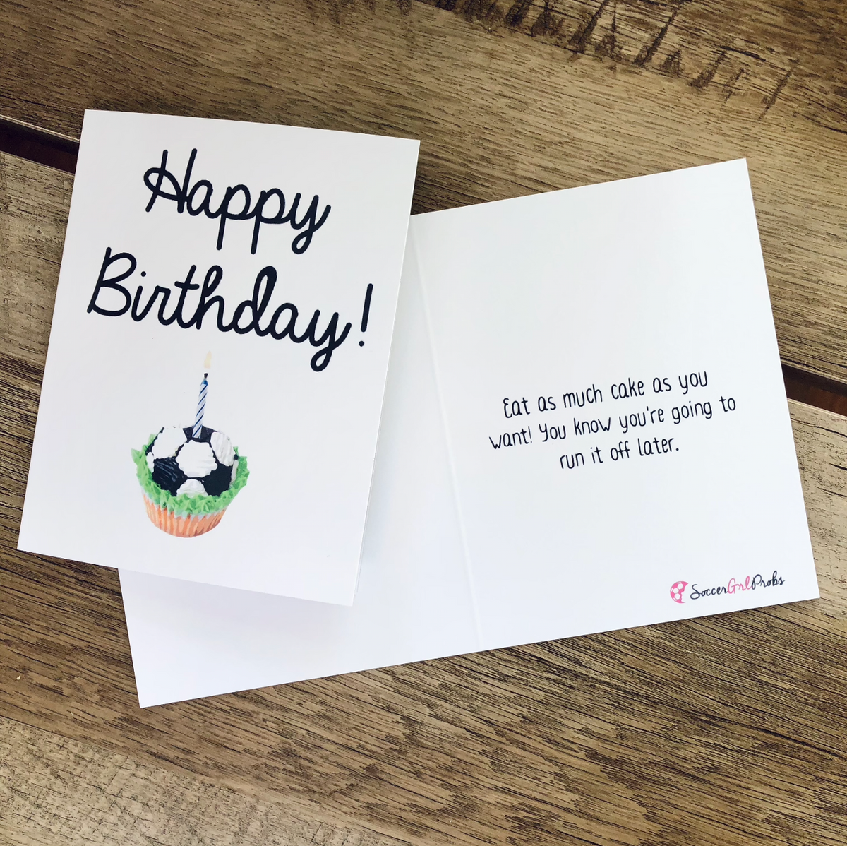 happy birthday soccer athlete card