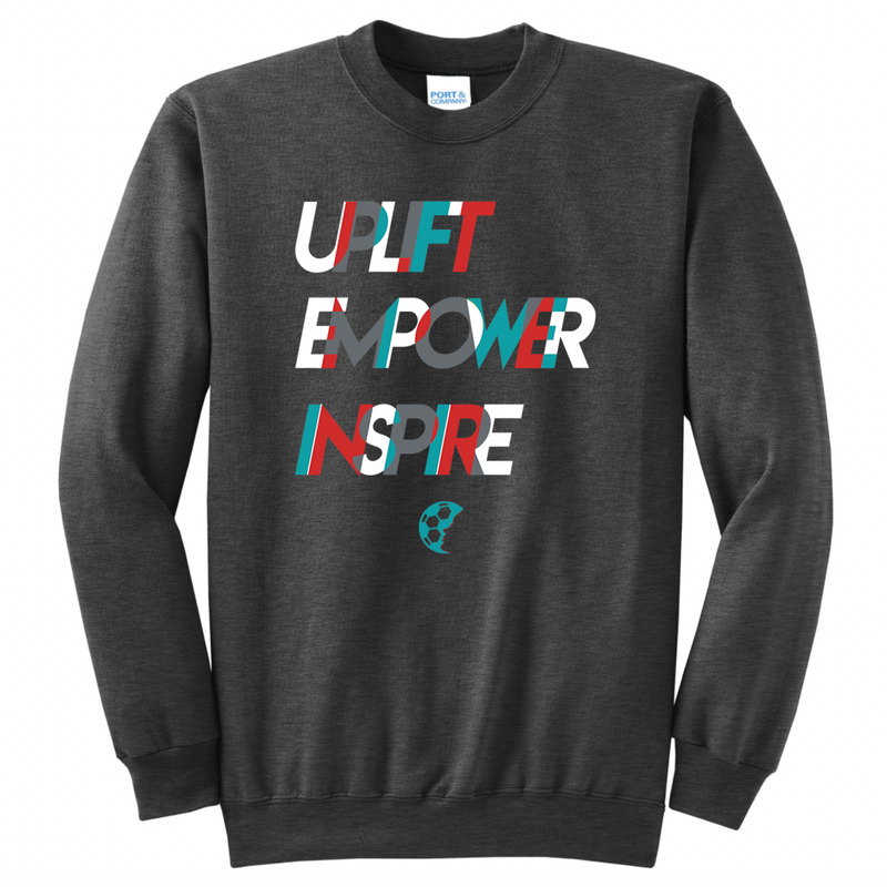 uplift empower inspire crewneck sweatshirt by soccergrlprobs