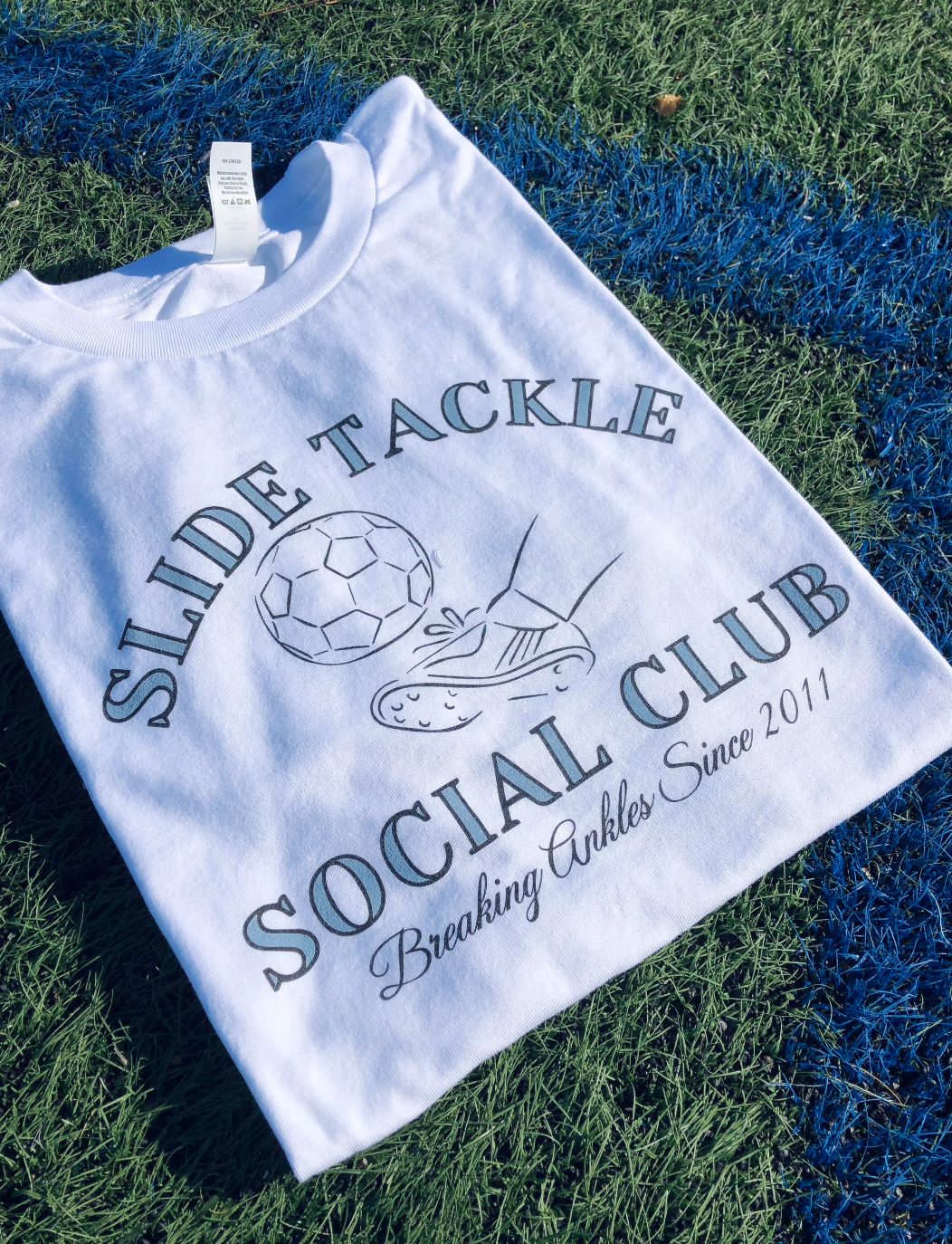 slide tackle social club breaking ankles t-shirt by soccergrlprobs