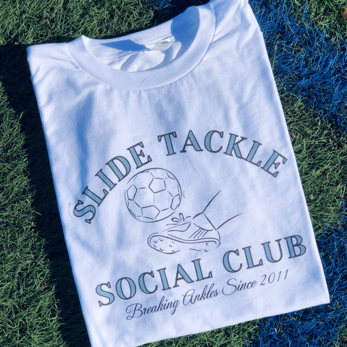 slide tackle social club breaking ankles t-shirt by soccergrlprobs