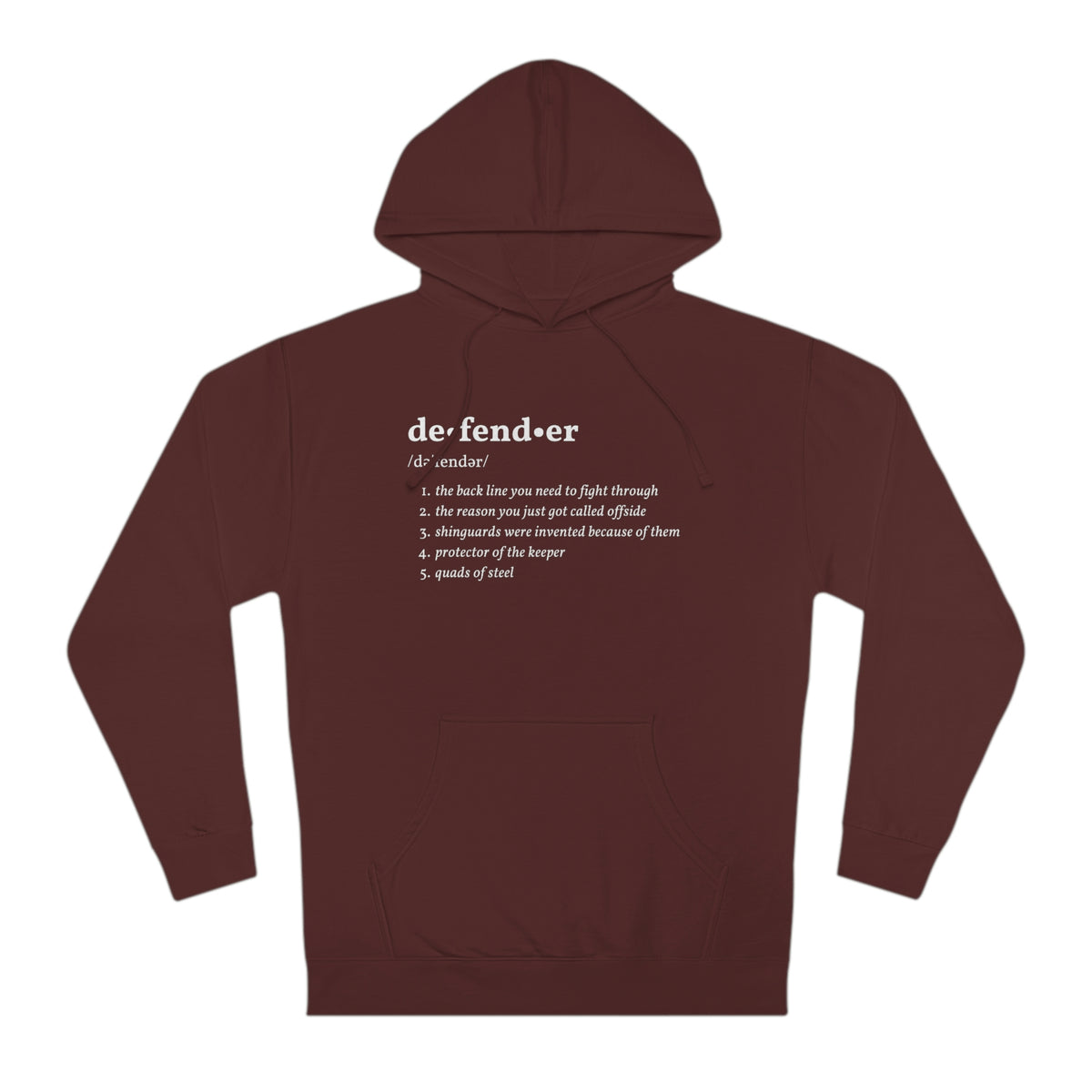 Defender Definition Adult Hooded Sweatshirt