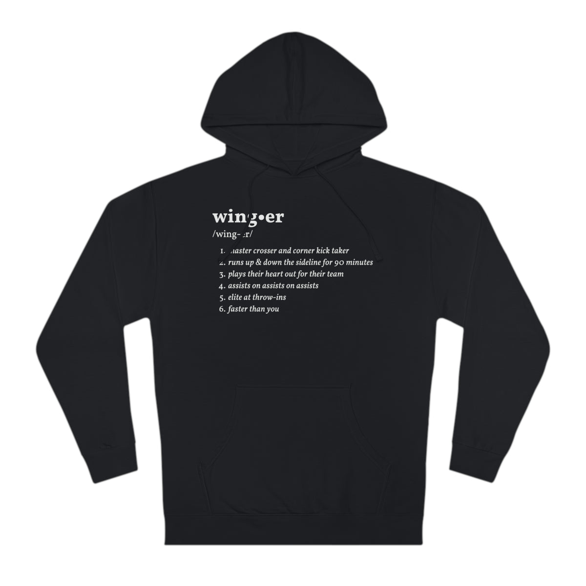Winger Definition Adult Hooded Sweatshirt